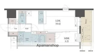東京都世田谷区用賀4丁目【マンション】の間取り