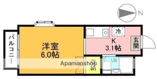 コテージ戸塚【2階】の間取り