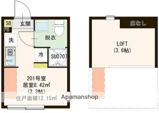 東京都杉並区宮前4丁目【アパート】の間取り