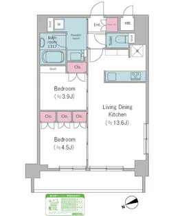 ドゥーエ西馬込Ⅱ【4階】の間取り