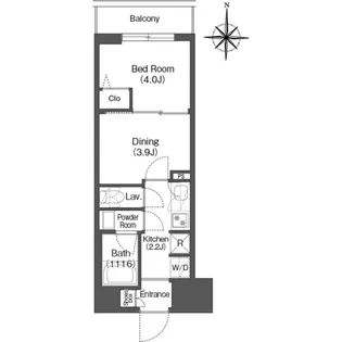 コンフォリア・リヴ西蒲田【4階】の間取り