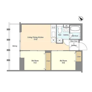 THE GRAND TERRACE WAKABAYASHI【2階】の間取り