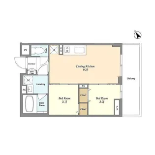 THE GRAND TERRACE WAKABAYASHI【1階】の間取り