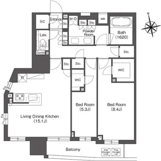 コンフォリア東上野【15階】の間取り
