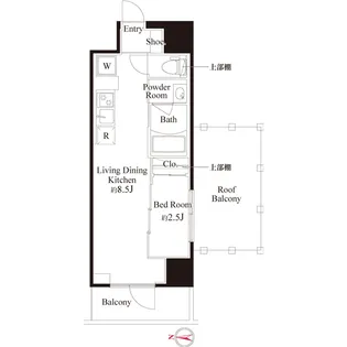 ハーモニーレジデンス東京武蔵関WEST SIDE【11階】の間取り