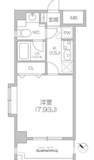 ルクレ森下レジデンス【6階】の間取り