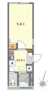 東京都杉並区阿佐谷北3丁目【アパート】の間取り