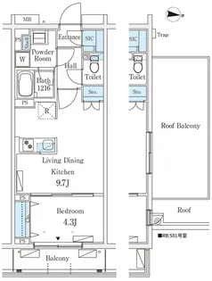 テラス杉並方南町【1階】の間取り