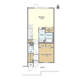 1Rの間取り画像