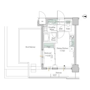 ワンルーフレジデンス錦糸町【8階】の間取り