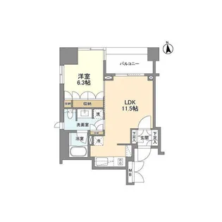 東京都港区麻布十番3丁目【マンション】の間取り
