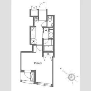 フラッフィー日本橋浜町【6階】の間取り
