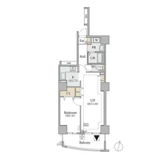コラム神泉【1階】の間取り