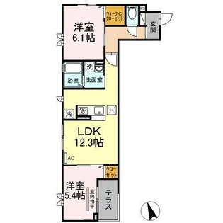 アンジュール徳丸B棟【1階】の間取り