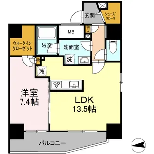 AOIレジデンス早稲田【11階】の間取り