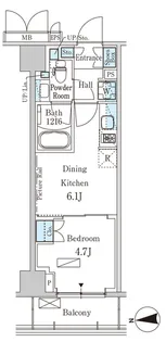パークアクシス新宿西落合【6階】の間取り