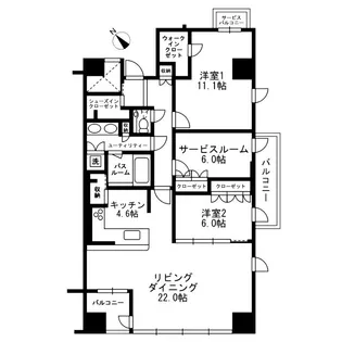 アーバンパーク代官山II【3階】の間取り