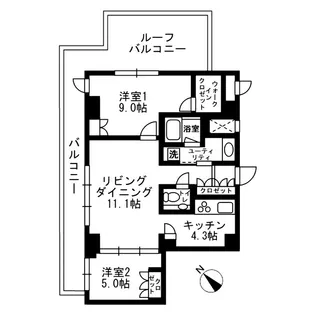 アーバンパーク代官山Ⅱ【7階】の間取り