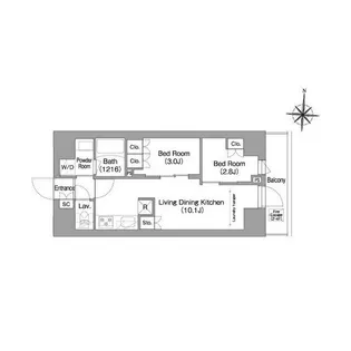 コンフォリア・リヴ南品川【5階】の間取り