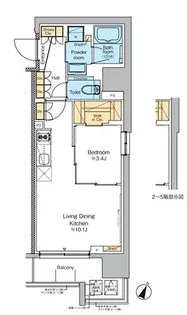 プラウドフラット大井町【3階】の間取り