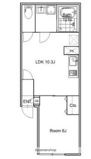 東京都目黒区下目黒3丁目【マンション】の間取り