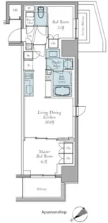 クレストコート東中野【8階】の間取り