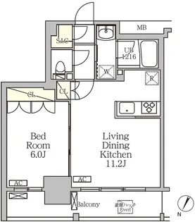 ジオエント白金台【2階】の間取り