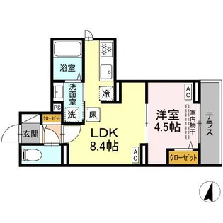 セレスティア若宮【1階】の間取り