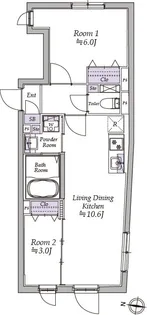 アトリオフラッツ高円寺ノース【5階】の間取り