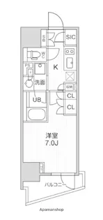 シーズンフラッツ大井町【2階】の間取り