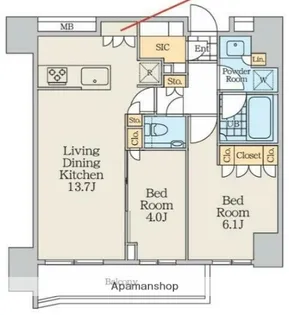 クレストコート中野富士見町【3階】の間取り