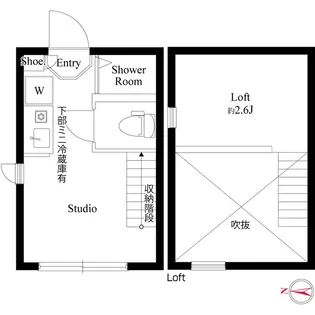 ハーモニーテラス上高井戸Ⅲ【0102号室】の間取り