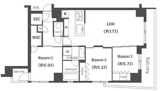 東京都渋谷区代々木5丁目【マンション】の間取り