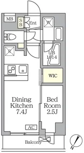 アジールコート三宿テラス【2階】の間取り