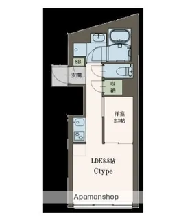 AGRACES武蔵小山Ⅱ【4階】の間取り