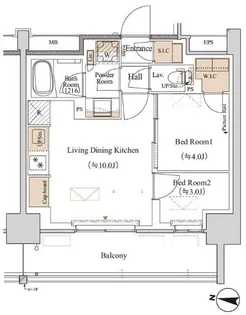 ブランシエスタ木場【7階】の間取り