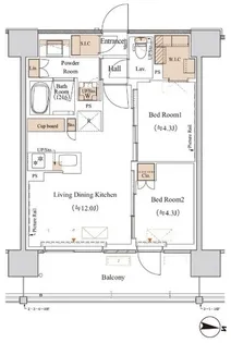 ブランシエスタ木場【9階】の間取り