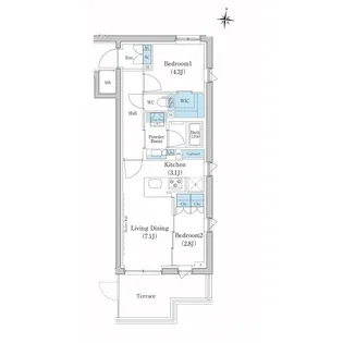 スタイリオ池上SOUTH【1階】の間取り