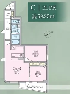 東京都杉並区阿佐谷南1丁目【マンション】の間取り