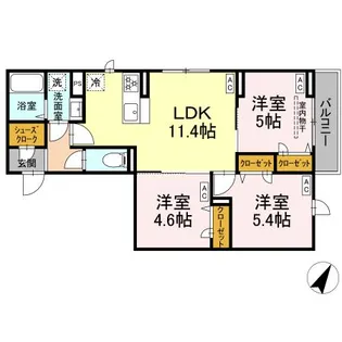 セレスティア白鷺II【2階】の間取り