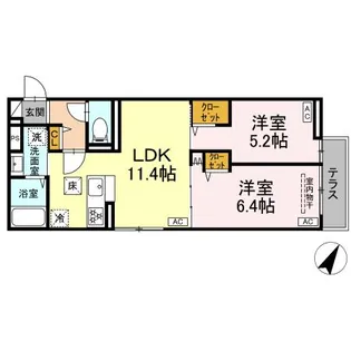 セレスティア白鷺II【1階】の間取り