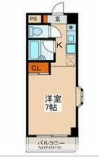 ユニットF【2階】の間取り