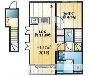 月見ハイム【2階】の間取り