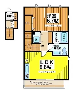 ミラコロエッフェ【2階】の間取り