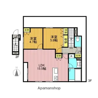 VILLA MALAIKA【3階】の間取り