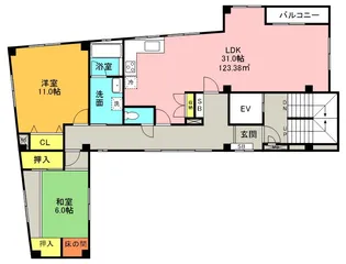 鶴巻ビル【301号室】の間取り