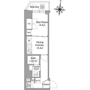 コンフォリア・リヴ木場EASTⅠ【4階】の間取り
