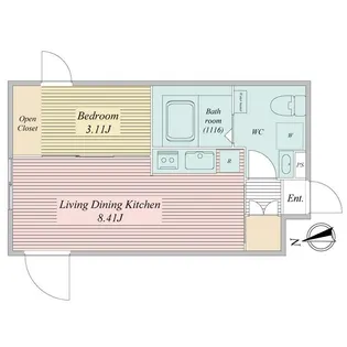 LIVEFLAT馬込【4階】の間取り