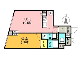 G.T.A.中野坂上【3階】の間取り