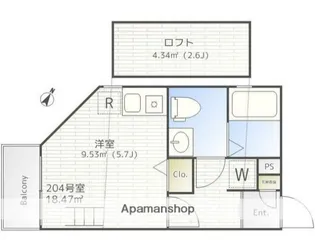 グランビル中野白鷺【2階】の間取り